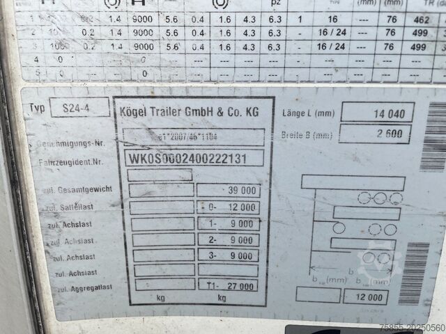 Kølet/frosset transport Kögel SVA 24 Fridge / Carrier Vector 1550 / SAF / DIS...