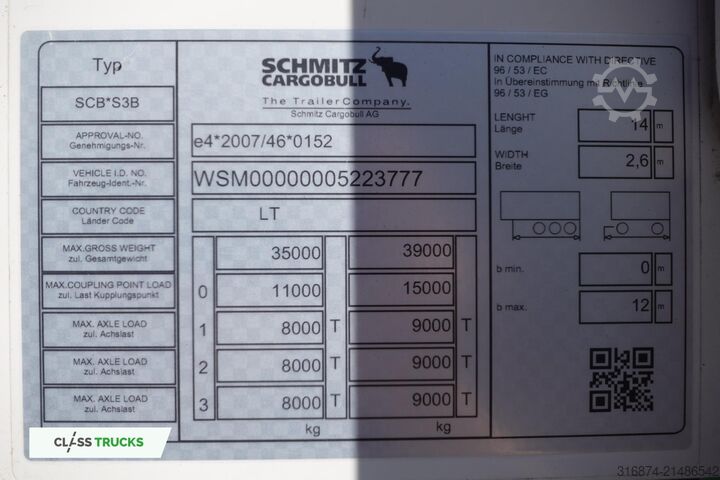Hűtő félpótkocsi SCHMITZ CARGOBULL SKO FP 60 ThermoKing SLXi 300