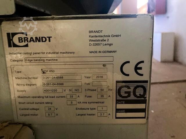 Olepovačka hran + automatický vratný pás BRANDT KDF 650 + HOMAG TFU 140