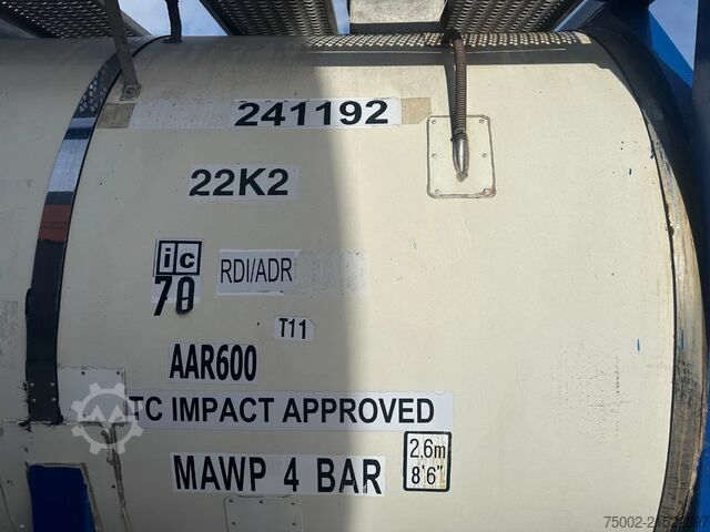 Tank container Welfit Oddy 20FT ISO, 23.820L / 1-COMP.  / IMO 1 / valid 5Y...