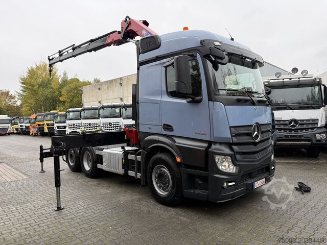 Tung lastbil Mercedes-Benz Actros 2548 LS 6X2 Kran HMF 3220 bis 16 Meter