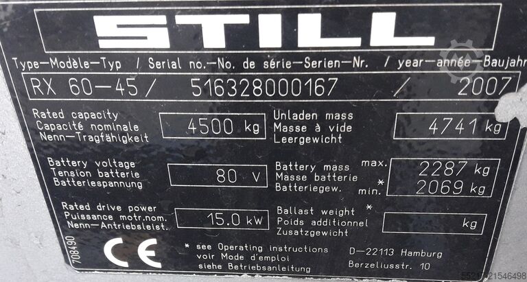 Forklift STILL RX60 - 45