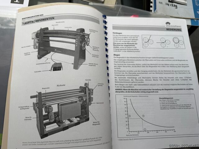 Mașină de laminare a tablei / mașină de îndoit table rotundă Nosstec 8266