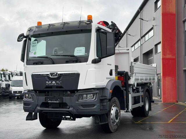 3-sided tipper MAN TGM 18.320 4x4 3-Seiten Krankipper PALFINGER