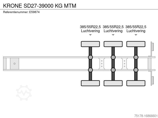 Platforma ładunkowa KRONE SD27-39000 KG MTM