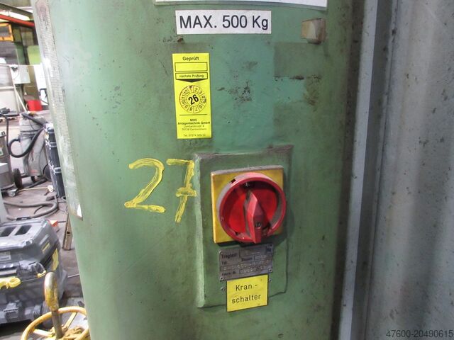 Braț de macara Zasche Demag Kran Drehkran Hallenkran ZHD 500-8 500Kg L 8m Demag PK Kettenzug