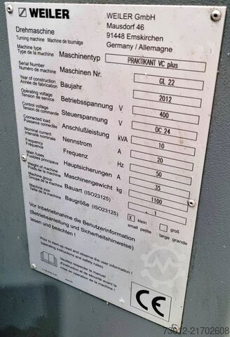 Torno CNC WEILER Praktikant VCPlus