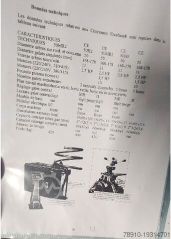 Csőhajlító gép ERCOLINA CE50 MRS3