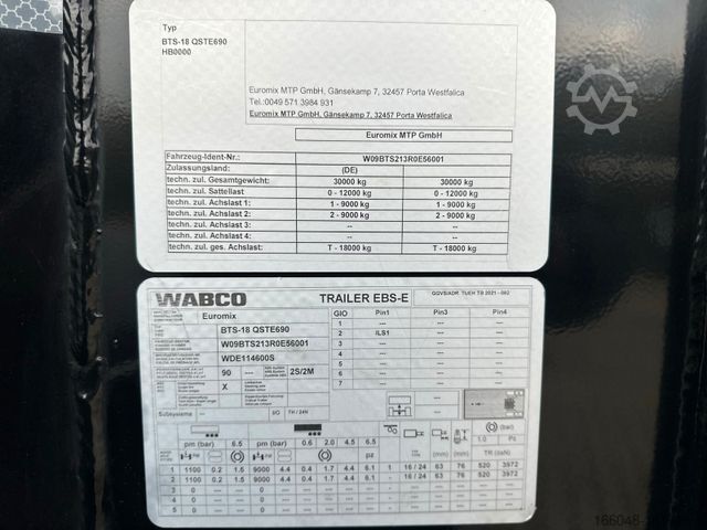 Betonmixer vrachtwagen EUROMIX MTP - 10m³ Betonmischer-Auflieger