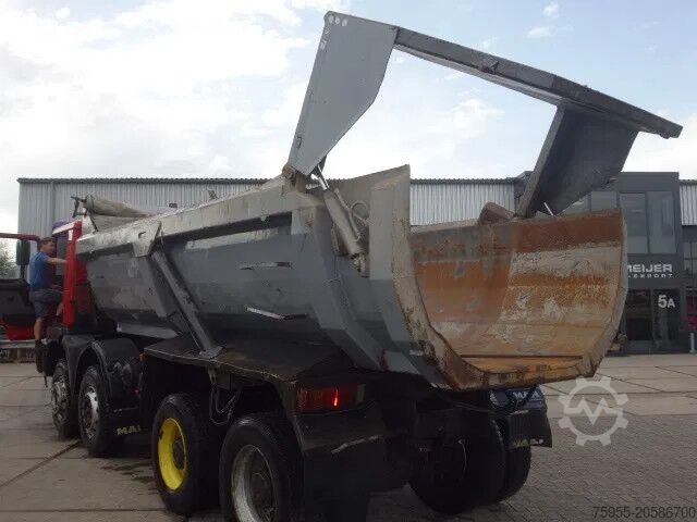 Damperli kamyon MAN FE 410 8x4 kipper,manual feulpomp,steel kipper