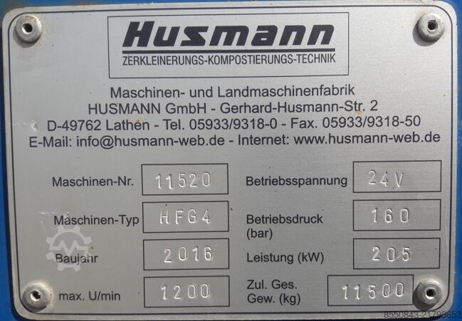Triturador, Triturador de martelos Husmann HFG IV (HFG4)
