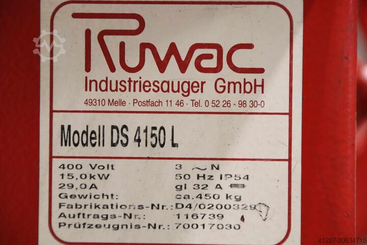 Industrial vacuum cleaners, large vacuum cleaners Ruwac DS 4150 L