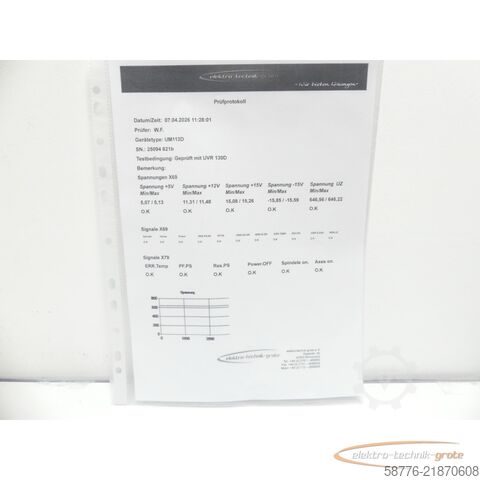 Component Heidenhain UM 113D ID 518 703-01 SN 25094821B - generalüberholt mit 3 Mon. Gwl.