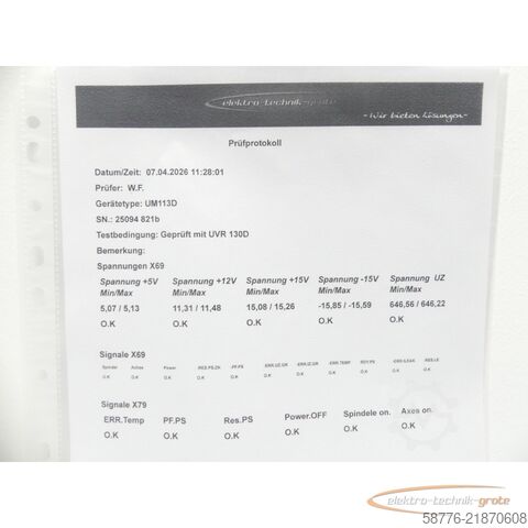 Component Heidenhain UM 113D ID 518 703-01 SN 25094821B - generalüberholt mit 3 Mon. Gwl.