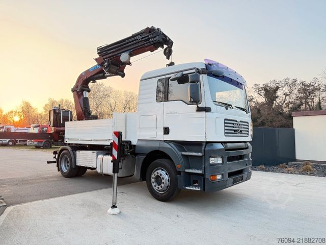 LKW mit Pritsche (offen) MAN TGA 18.350 4x2 Pritsche KRAN 26m FUNK Seilwinde