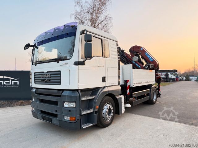 LKW mit Pritsche (offen) MAN TGA 18.350 4x2 Pritsche KRAN 26m FUNK Seilwinde