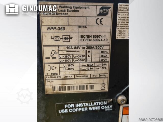 Masina de debitat cu plasma ESAB Combirex DX 4000