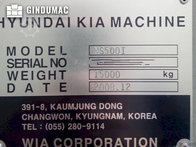 Horizontal Machining Centre HYUNDAI KIA HS500i