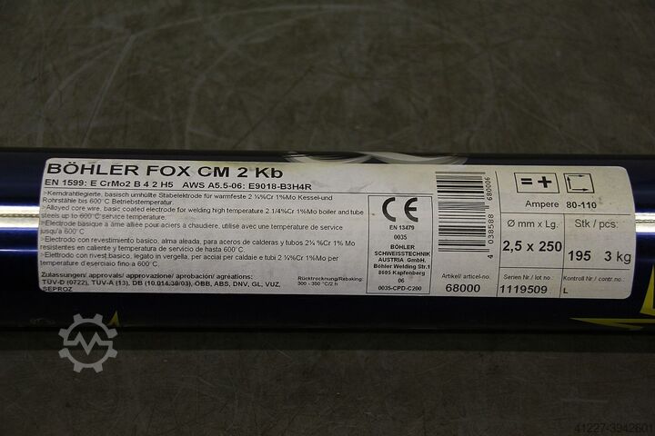 Staafelektroden Laselektroden 2,5 x 250 Böhler FOX CM 2 Kb