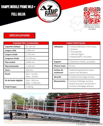 Ascensore a forca AZ RAMP AZ RAMP-PRIME WLO + 8 FULL GALVA
