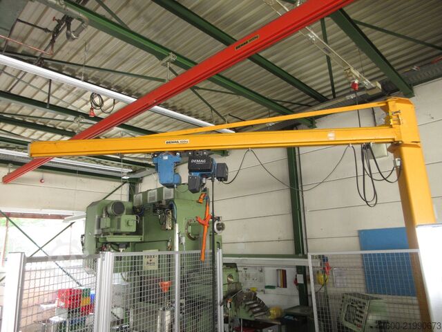 Guindaste giratório de coluna, guindaste giratório, talha de corrente Demag KBK Kran Drehkran Hallenkran L 3m Demag KBK2 500Kg + DC Kettenzug H3,5m