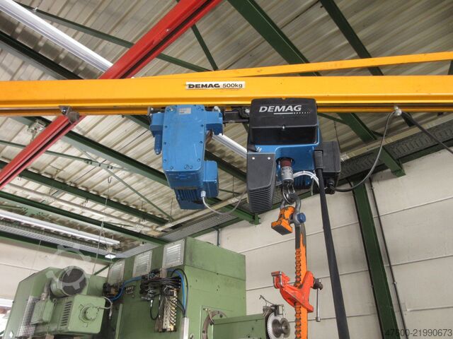 Guindaste giratório de coluna, guindaste giratório, talha de corrente Demag KBK Kran Drehkran Hallenkran L 3m Demag KBK2 500Kg + DC Kettenzug H3,5m