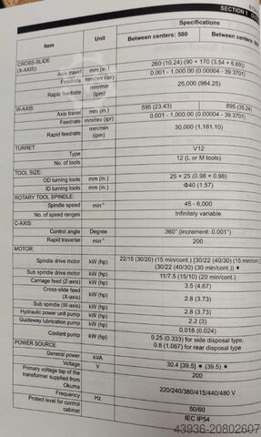 CNC Lathe with c-axis Okuma - LB 3000 EX Okuma LB 3000 EX-II
