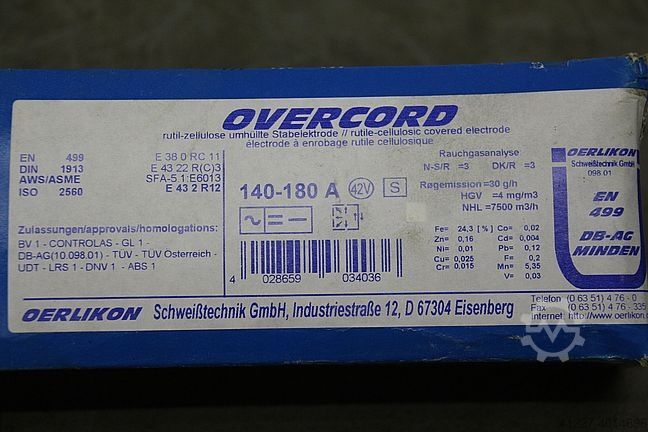 Stick electrodes welding electrodes 4.0 x 350 OERLIKON Overcord