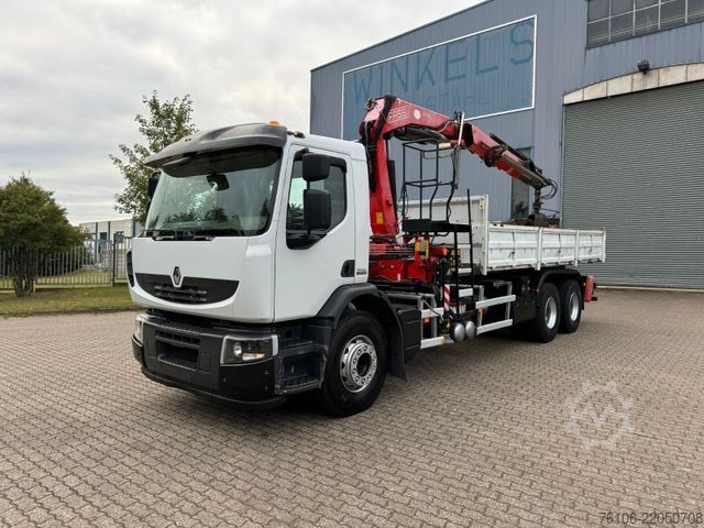 Lastbilmonteret kran RENAULT Premium Lander 310.26 6x4 Kipper /Kran