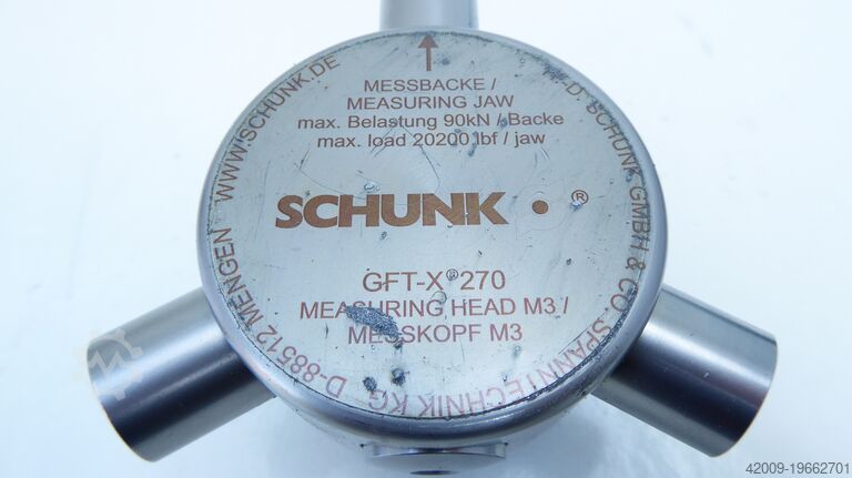 Spankrachtmeetinstrument & meetkop M3 Schunk GFT-X270