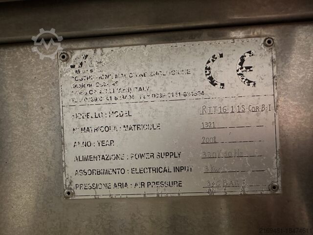 Vulsysteem + 3 sluitmachines + vulpomp Fimer & Enolmeccanica Vallebelbo .B
