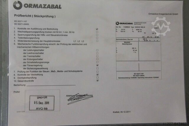 Schakelblok Ormazabal GAE630 1M5-9