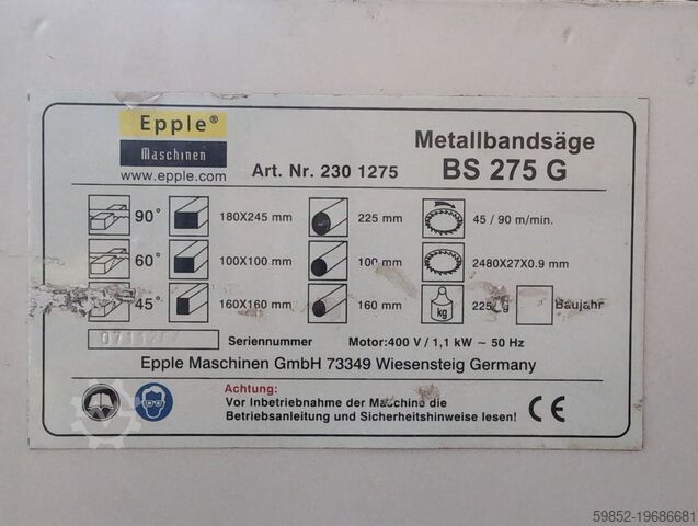 Lintzaag Epple BS 275 G