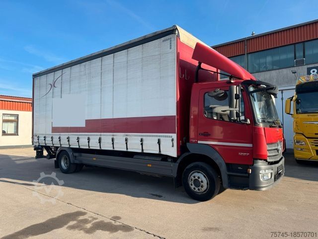 Plattewagen met zeil MERCEDES-BENZ ATEGO 1227 * * KLIMA * EDSCHA *2,80 M HOCH
