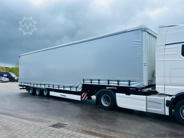 Naczepa otwarta z plandeką KRONE SDP 27 Stufensattel Auflieger mit Spreizheck