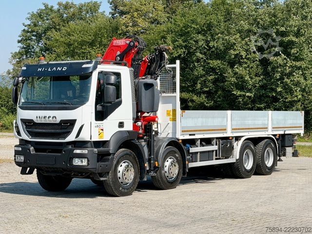 Teherautóra szerelt daru IVECO TRAKKER 450*PRITSCHE 7,60*KRAN/FUNK*8x4
