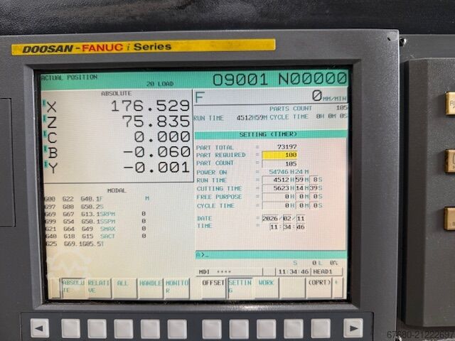 Centro de torneamento e fresagem CNC DOOSAN Puma 2100SY