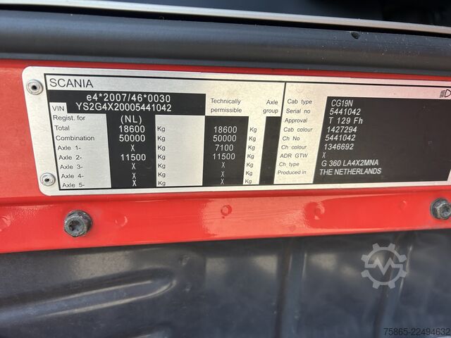 Standart-SZM Scania G360 Sleeper Cab / 717 dkm / Full Spoiler / NL ...