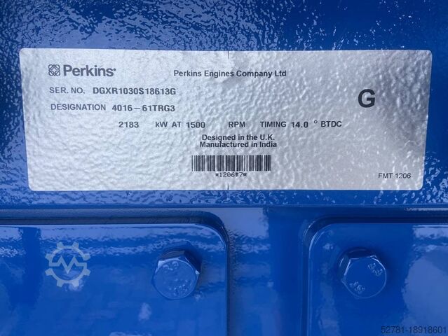 Aggregaat FG Wilson P2500-3 - 2500 kVA Genset - DPX-16035-O