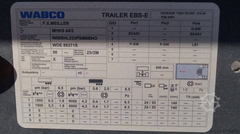 Sklopný návěs MEILLER MHKS 44/2 N
