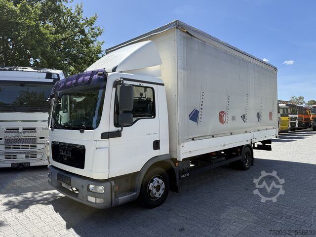Gardinsided kassevogn MAN TGL 7.150 4X2 BB