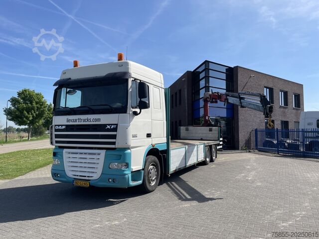 Platte bak DAF XF105.410 Platform / HMF 2220 Crane + Remote / ...