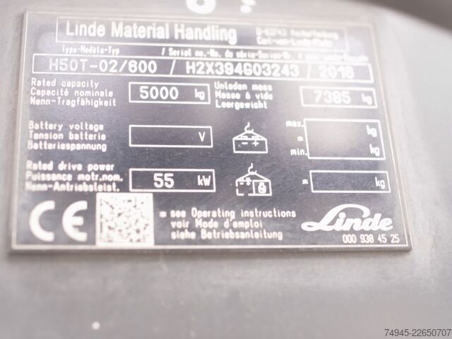 LPG vysokozdvižné vozíky Linde H50T EVO / 600