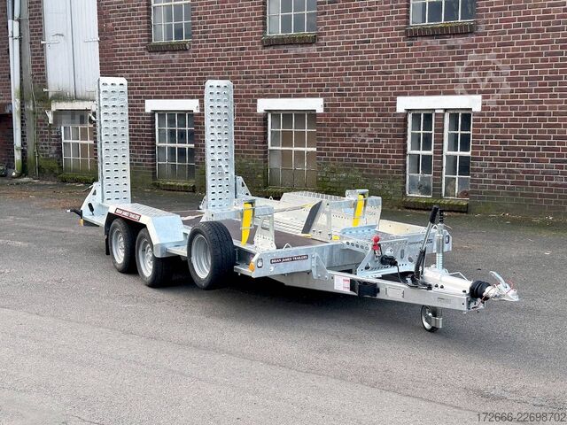  Brian James Trailers DIGGER PLANT 543-3717-35-2-12 | TRACSTRAP | EINZELRAMPEN 370X170CM 3500KG BAUMASCHINENANHÄNGER