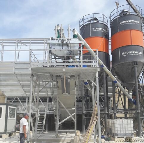 Central de mistura de betão estacionária CONSTMACH Dry Type Concrete Batching Plant 100 m3