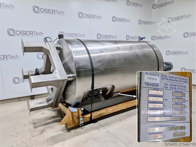 Vertical cylindrical stirred tank Alliance Inox Industrie -