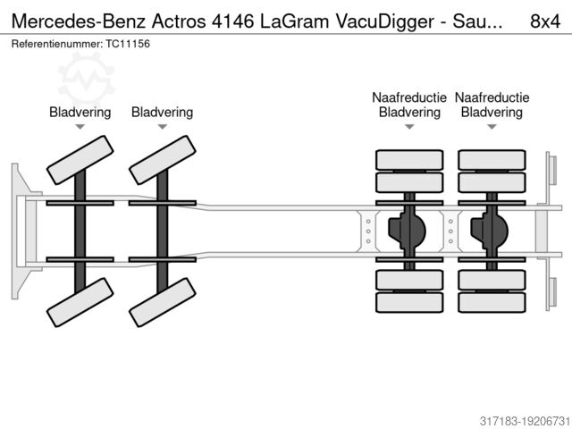 Saugfahrzeug Mercedes-Benz Actros 4146 LaGram VacuDigger - Saugbagger