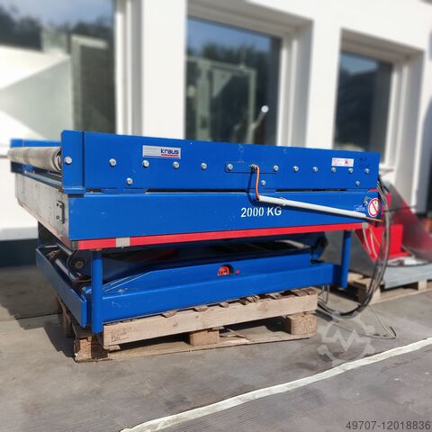Schaarheftafel met rollenbaan Kraus H20-23  2000kg 1600x1400 mm