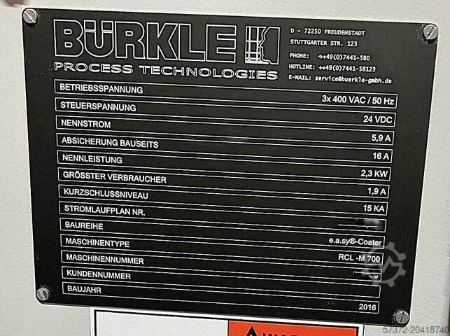 Rollercoater Buerkle e.a.sy-Coater RCL-M 700