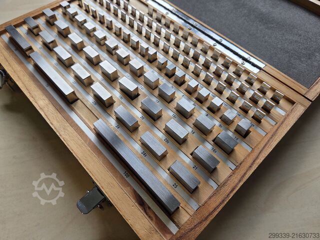 Gauge block set, 103 pieces, class 1 Endmaßsatz Klasse 1 DIN ISO 3650